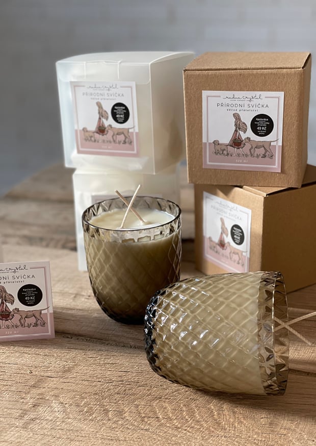 Přírodní svíčka Crystalka "Věčné přátelství" - Obrázek 3