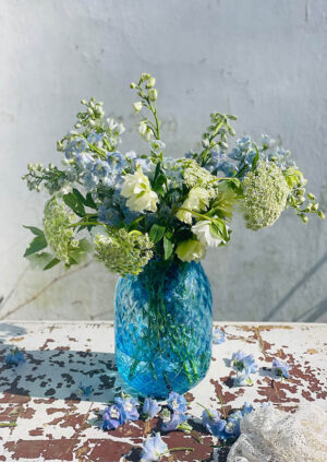 Křišťálová váza "Crystalka" tyrkys