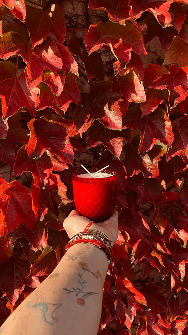 Přírodní svíčka v křišťálu GRANÁT “Crystalka” - Obrázek 6