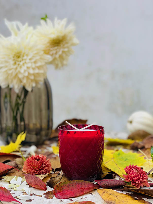 Přírodní svíčka v křišťálu GRANÁT “Crystalka” - Obrázek 11