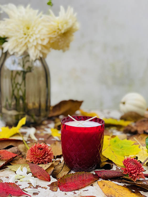 Přírodní svíčka v křišťálu GRANÁT “Crystalka” - Obrázek 8