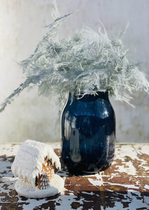 Křišťálová váza "Mařenka" modrý kouř