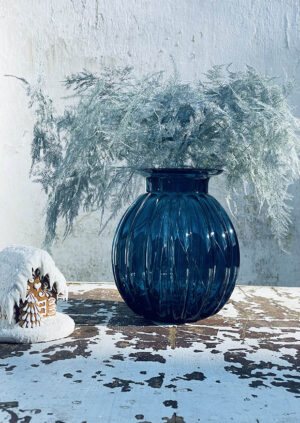 Křišťálová váza "Maria" modrý kouř