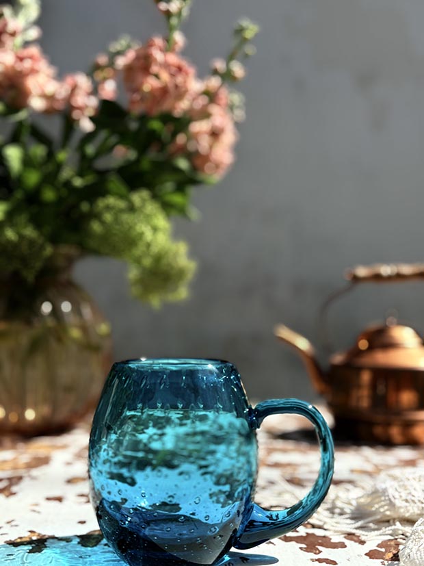 Půllitr "Slza" tyrkysový - Obrázek 3