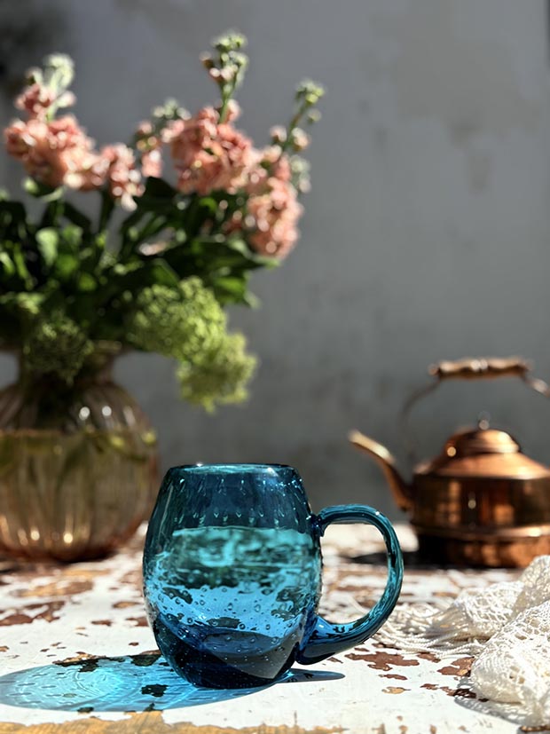 Půllitr "Slza" tyrkysový - Obrázek 4