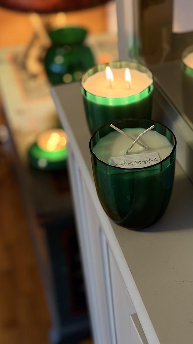 Přírodní svíčka v křišťálu SMARAGD "Marie" - Obrázek 8