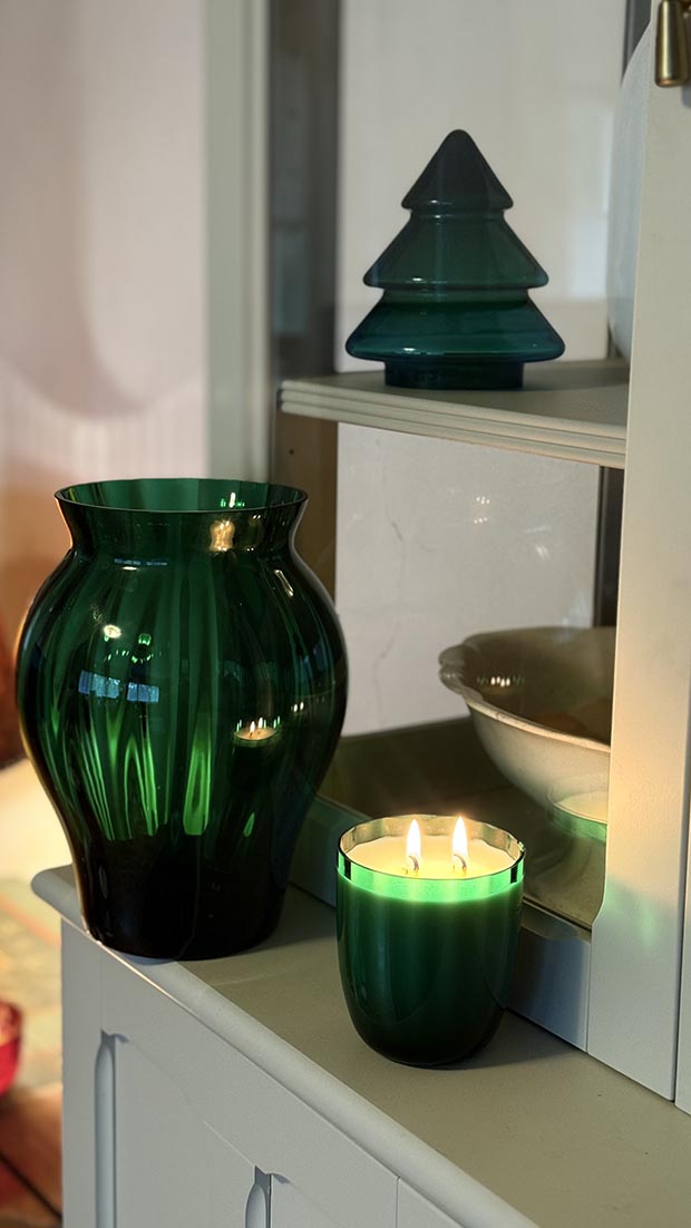 Přírodní svíčka v křišťálu SMARAGD "Marie" - Obrázek 4