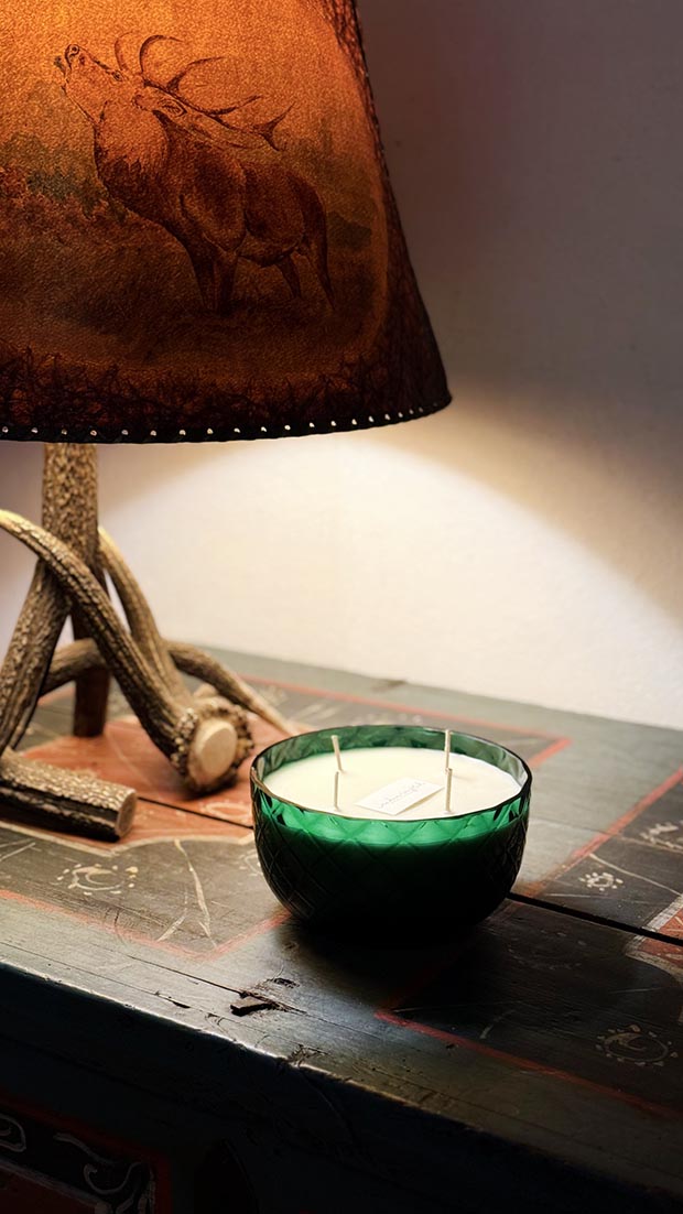 Přírodní svíčka/miska v křišťálu SMARAGD "Crystalka" - Obrázek 4