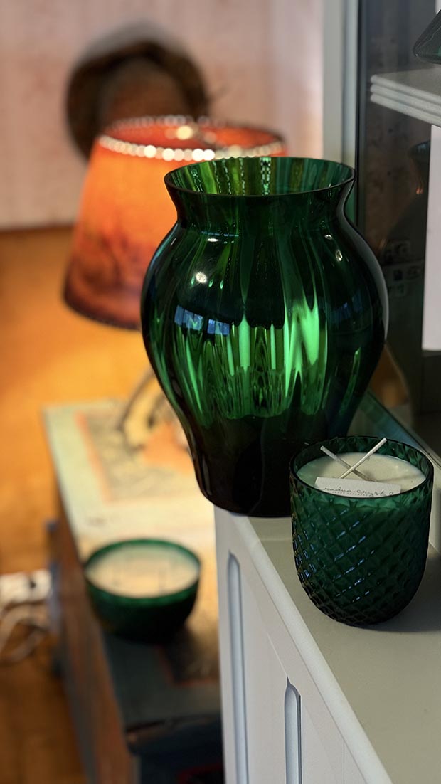 Přírodní svíčka v křišťálu SMARAGD "Crystalka" - Obrázek 5