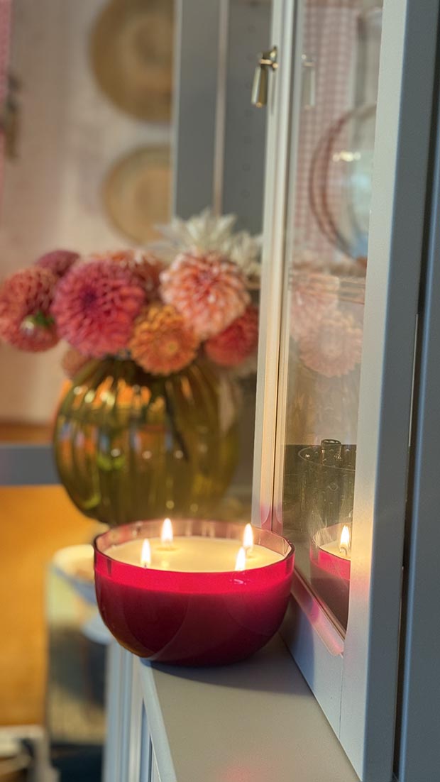 Přírodní svíčka/miska v křišťálu GRANÁT “Marie” - Obrázek 4