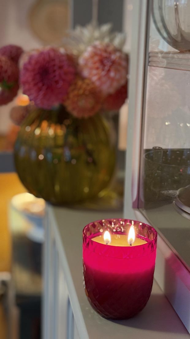 Přírodní svíčka v křišťálu GRANÁT “Crystalka” - Obrázek 9