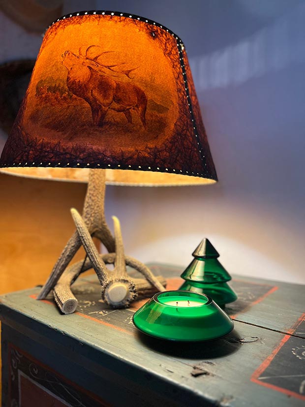 Stromeček v barvě smaragd z ručně foukaného křišťálového skla se svíčkou - Obrázek 4