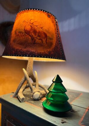 Stromeček v barvě smaragd z ručně foukaného křišťálového skla se svíčkou