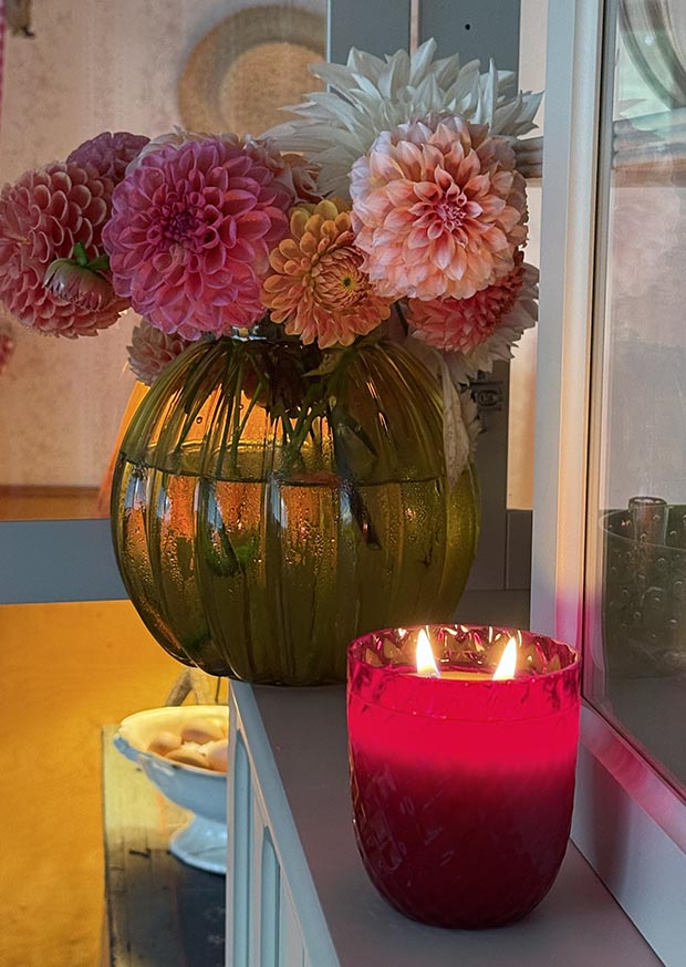 Přírodní svíčka v křišťálu GRANÁT “Crystalka” - Obrázek 7