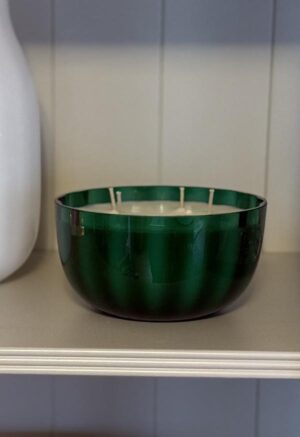 Přírodní svíčka/miska v křišťálu SMARAGD "Marie"