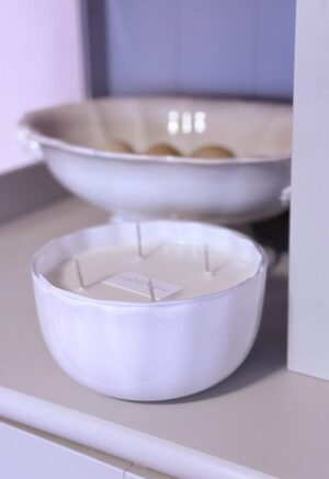 Přírodní svíčka/miska v křišťálu OPÁL "Marie"